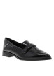 Thumbnail Mocassins noir verni avec une semelle plate et un bout pointu