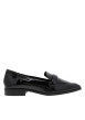 Thumbnail Mocassins noir verni avec une semelle plate et un bout pointu - Image 2