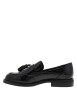 Thumbnail Mocassins noir verni avec une semelle plate et des écailles sur le pourtour - Image 3