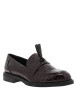 Thumbnail Mocassins bordeaux avec une semelle plate et une fermeture à lacets