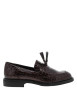 Thumbnail Mocassins bordeaux avec une semelle plate et une fermeture à lacets - Image 2