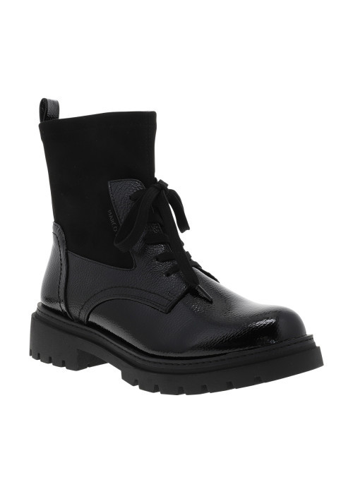 Bottines noires à talon décroché bas avec des...