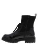 Thumbnail Bottines noires à talon décroché bas avec des lacets et un zip latéral - Image 3