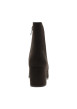 Thumbnail Boots femme à talon en tissu couleur chocolat avec fermeture zippée - Image 4