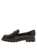 Thumbnail Mocassins chocolat à semelle plate avec un empiècement verni sur le pourtour - Image 3