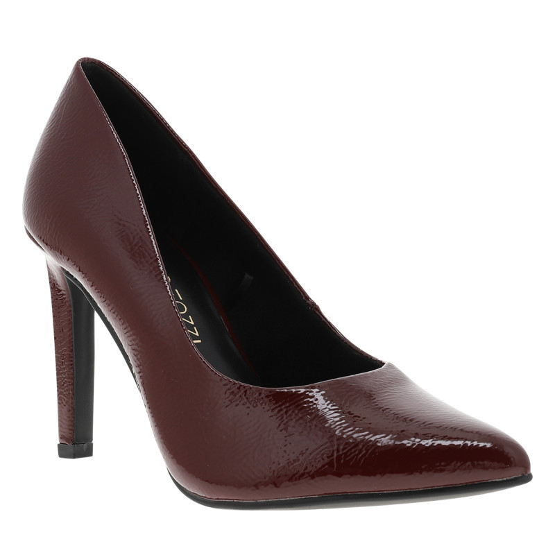 Marco Tozzi - Escarpins Decollete Simple Bordeaux à Talon Décroché Haut - Rouge Foncé Marco Tozzi - Escarpins Decollete Simple Bordeaux à Talon Décroché Haut - Rouge Foncé