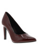 Thumbnail Escarpins decollete simple bordeaux à talon décroché haut