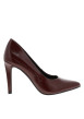 Thumbnail Escarpins decollete simple bordeaux à talon décroché haut - Image 2
