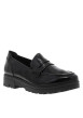 Thumbnail Mocassins noirs à talon décroché bas avec des soufflets élastiqués