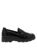 Thumbnail Mocassins noirs à talon décroché bas avec des soufflets élastiqués - Image 2
