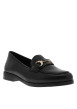 Thumbnail Mocassins en cuir noirs avec un talon décroché bas et des soufflets élastiqués