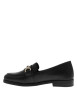 Thumbnail Mocassins en cuir noirs avec un talon décroché bas et des soufflets élastiqués - Image 3
