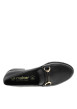 Thumbnail Mocassins en cuir noirs avec un talon décroché bas et des soufflets élastiqués - Image 5