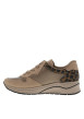 Thumbnail Baskets running beiges à talon compensé bas avec des lacets et un zip latéral - Image 3