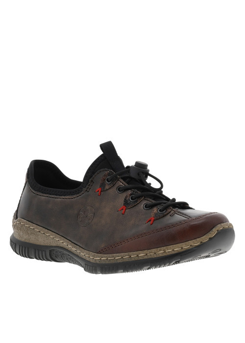 Sneakers marron avec un talon plat et munies...