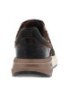 Thumbnail Baskets running brunes avec un talon plat et munies de lacets plats bicolores - Image 4