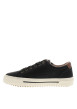 Thumbnail Tennis noires à talon plat avec des lacets dorés ainsi qu'un zip latéral - Image 3