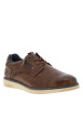 Thumbnail Derbies brunes avec un talon plat munies de lacets ronds et d'un zip latéral