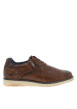 Thumbnail Derbies brunes avec un talon plat munies de lacets ronds et d'un zip latéral - Image 2