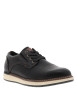 Thumbnail Derbies noires à talon plat munies de lacets et de soufflets élastiqués