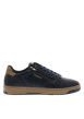 Thumbnail Tennis Gobat bleu marine à talon plat munies de lacets avec un zip latéral - Image 2