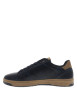 Thumbnail Tennis Gobat bleu marine à talon plat munies de lacets avec un zip latéral - Image 3