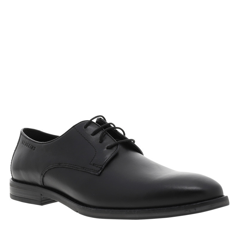Redskins - Derbies En Cuir Noires Avec Un Talon Décroché Bas Et Des Lacets Ronds - Noir