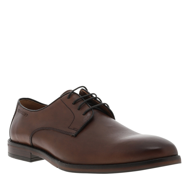 Redskins - Derbies En Cuir Brandy Avec Un Talon Décroché Bas Et Des Lacets Ronds - Marron
