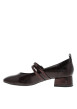 Thumbnail Ballerines bordeaux à talon décroché moyen et une fermeture à boucle - Image 3