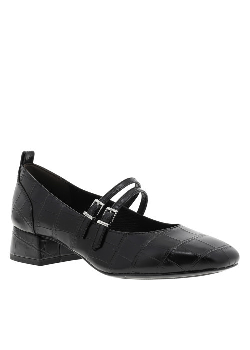 Ballerines noires vernies à talon décroché...