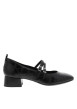 Thumbnail Ballerines noires vernies à talon décroché moyen et une fermeture à boucle - Image 2