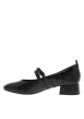 Thumbnail Ballerines noires vernies à talon décroché moyen et une fermeture à boucle - Image 3
