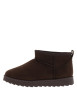 Thumbnail Boots chocolat à talon plat avec un intérieur doublé doux un logo métallique - Image 3