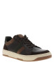 Thumbnail Tennis en cuir chocolat avec un talon plat et munies de lacets - Image 2