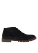Thumbnail Bottines en cuir bleu marine avec un talon plat et des lacets