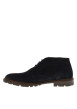 Thumbnail Bottines en cuir bleu marine avec un talon plat et des lacets - Image 3