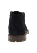 Thumbnail Bottines en cuir bleu marine avec un talon plat et des lacets - Image 4