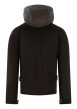Thumbnail Blouson en cuir de buffle marron uni avec une coupe droite et un col à capuche - Image 2