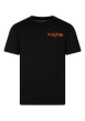 Thumbnail T-shirt en coton noir uni avec une coupe droite et un col rond
