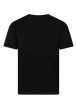 Thumbnail T-shirt en coton noir uni avec une coupe droite et un col rond - Image 2