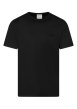 Thumbnail T-shirt en coton noir uni avec une coupe droite et un col rond