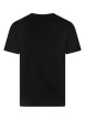 Thumbnail T-shirt en coton noir uni avec une coupe droite et un col rond - Image 2