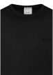 Thumbnail T-shirt en coton noir uni avec une coupe droite et un col rond - Image 3