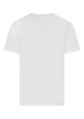Thumbnail T-shirt en coton blanc uni avec une coupe droite et un col rond - Image 2