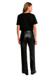 Thumbnail Pantalon noir uni avec une coupe bootcut muni d'un zip et d'un bouton - Image 3