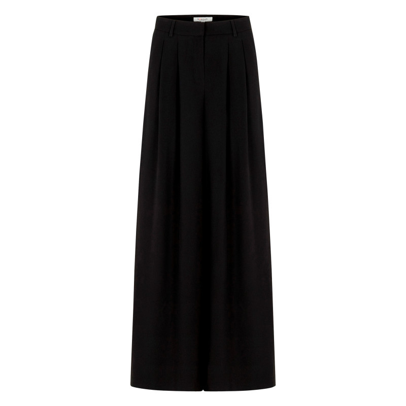 Morgan - Pantalon Noir Uni Avec Une Coupe Large Muni D'un Zip Et D'une Agrafe - Noir Morgan - Pantalon Noir Uni Avec Une Coupe Large Muni D'un Zip Et D'une Agrafe - Noir