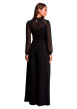 Thumbnail Pantalon noir uni avec une coupe large muni d'un zip et d'une agrafe - Image 3