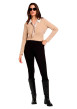 Thumbnail Legging noir uni avec une coupe slim et une taille élastiquée - Image 2