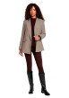 Thumbnail Pantalon chocolat uni avec une coupe slim muni d'une taille élastiquée - Image 2