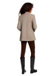 Thumbnail Pantalon chocolat uni avec une coupe slim muni d'une taille élastiquée - Image 3